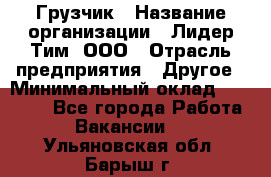 Грузчик › Название организации ­ Лидер Тим, ООО › Отрасль предприятия ­ Другое › Минимальный оклад ­ 11 000 - Все города Работа » Вакансии   . Ульяновская обл.,Барыш г.